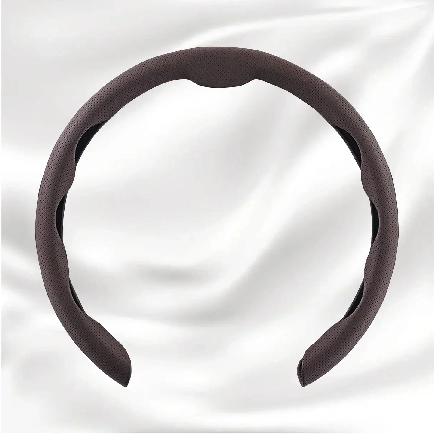 Nexi Customized Car Logo Breathable Ultra-thin 5D Leather & Carbon Car Steering Wheel Cover Universal Fit